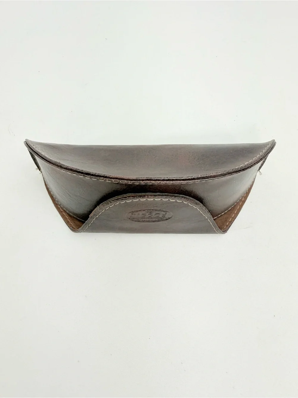 Fossil Dark Brown Soft Leather Glasses Sunglasses Case - Picture 2 of 10